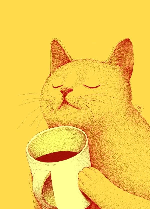 Featured image of post Cat With Coffee Drawing