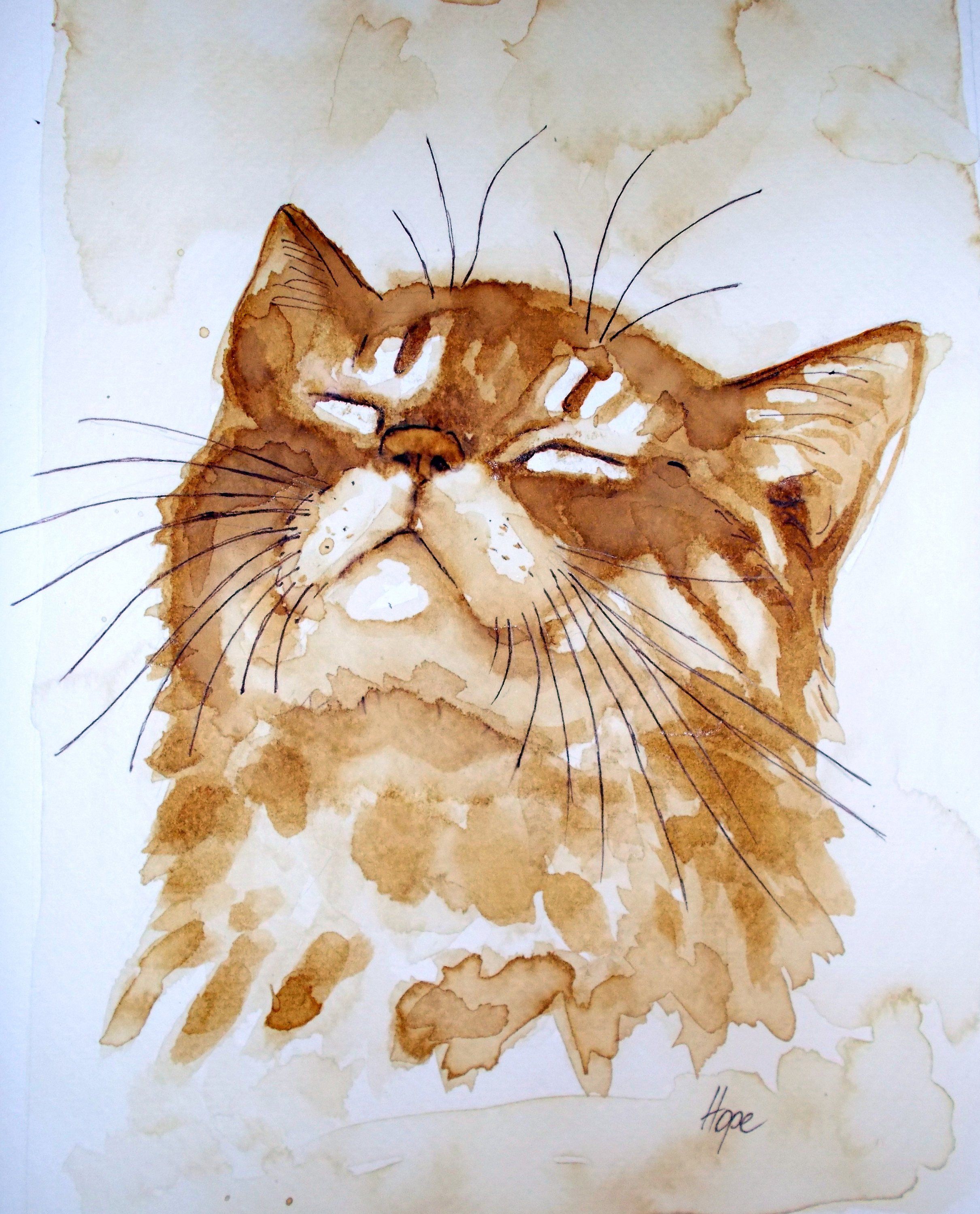 Featured image of post Cat With Coffee Painting