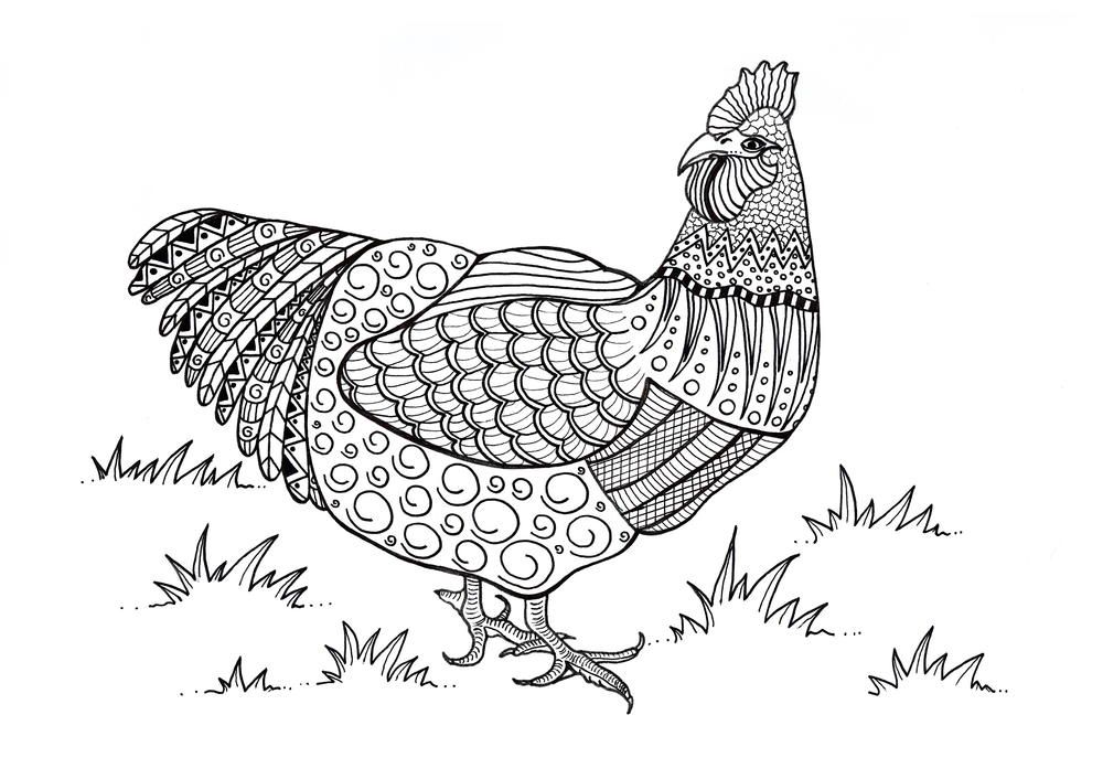 Featured image of post Chicken Coloring Pages For Adults