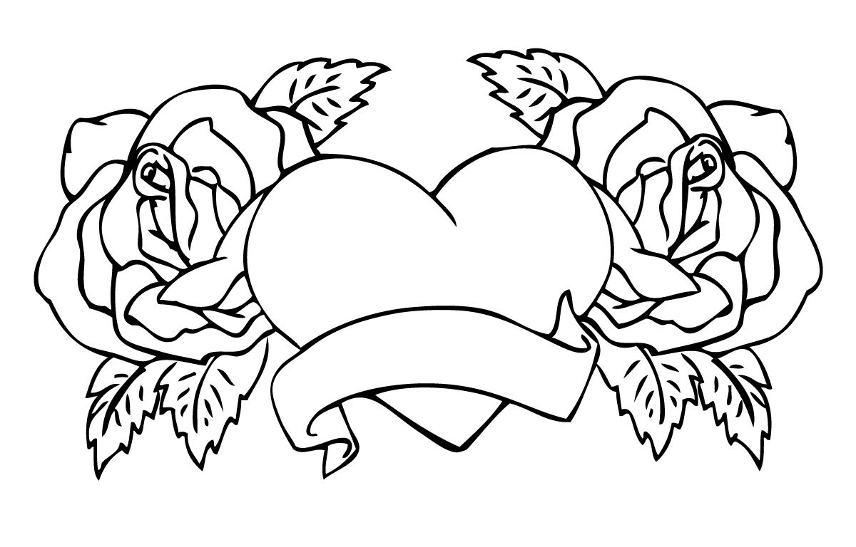 Featured image of post Coloring Pages Of Hearts And Flowers