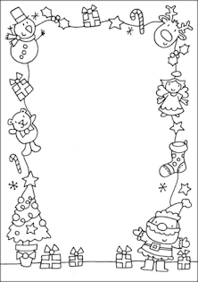 pics Cornicette Cornici Natalizie Da Colorare bei disegni da stampare e colorare
