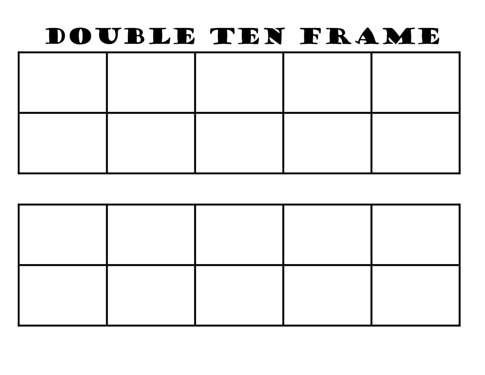 Featured image of post Double Ten Frame Pdf
