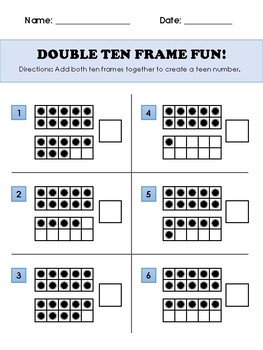 Featured image of post Double Ten Frame Worksheet