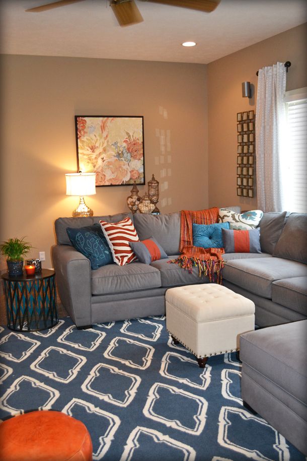 Featured image of post Grey Blue And Orange Living Room