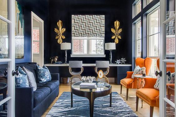 Featured image of post Navy Blue And Orange Living Room