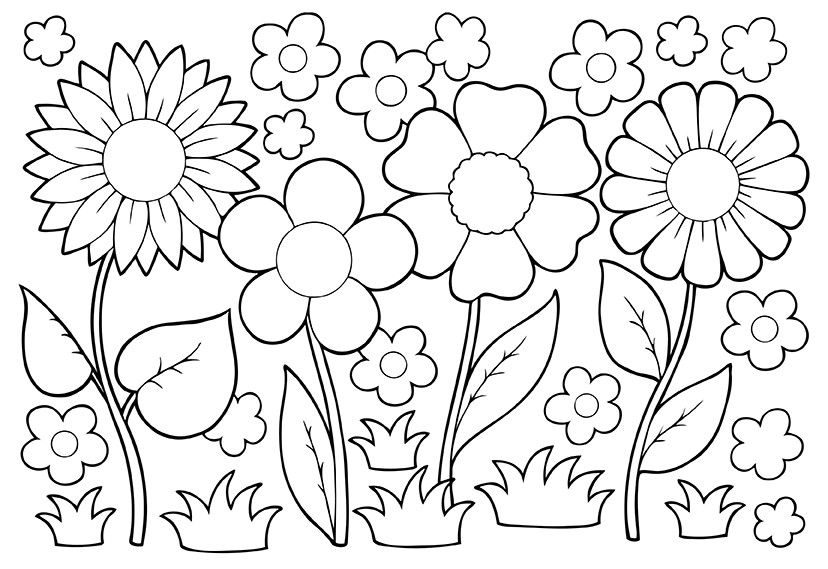 Featured image of post Summer Flowers Coloring Pages