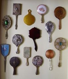 pics Vintage Hand Mirror Wall Decor a thing for roses vintage mirrors