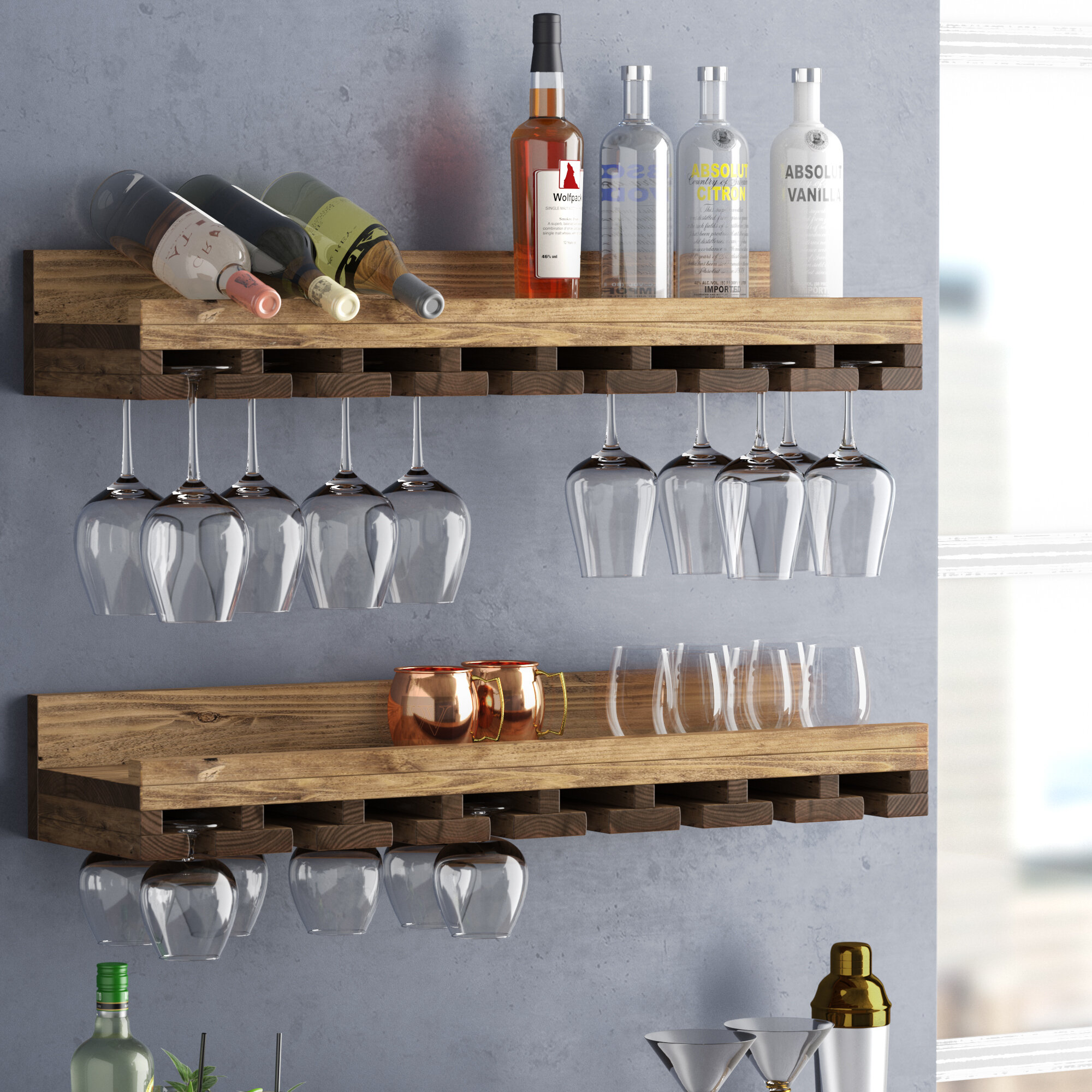 Featured image of post Wall Wine Glass Rack Ideas